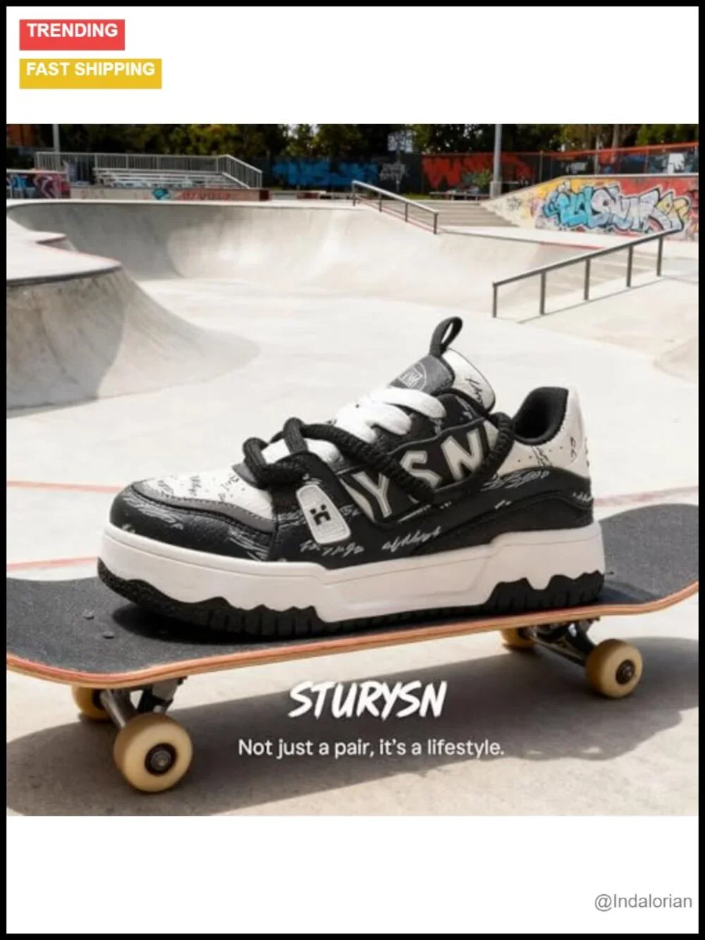 Faux Leather Chunky Platform Sneakers Unisex Walking Skate Shoes
